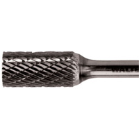 Double Cut Cylindrical Carbide Burr, 1/2" Dia., 1/4" Shank, 1" Depth of Cut Duraquip Inc