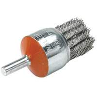 Mounted Knot-Twisted Wire Brush, 1-1/8" Dia., 0.02" Wire Dia., 1/4" Shank Duraquip Inc
