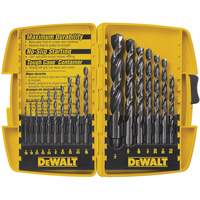 Jobber Drill Bit Set, 17 Pieces, High Speed Steel Duraquip Inc
