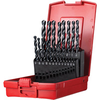 Jobber Length Drill Bit Set, 21 Pieces, High Speed Steel Duraquip Inc