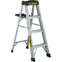 3400 Series Industrial Extra Heavy-Duty Step Ladder, 4', Aluminum, 300 lbs. Capacity, Type 1A Duraquip Inc