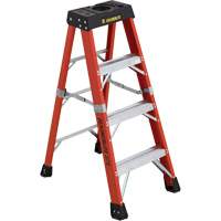 Industrial Extra Heavy-Duty Stepladders (6800 AA Series), 4', Fibreglass, 375 lbs. Capacity, Type 1AA Duraquip Inc