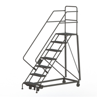 &eacute;chelles robustes en angle de s&eacute;curit&eacute;, 7 marches, Stri&eacute;, Inclinaison 50°, Hauteur 70" Duraquip Inc