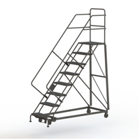 Heavy Duty Safety Slope Ladder, 8 Steps, Serrated, 50° Incline, 80" High Duraquip Inc