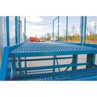 Snow Ladder, Steel, 10 Steps, 99" H, 85-1/2" D, 48" Step, Serrated Duraquip Inc