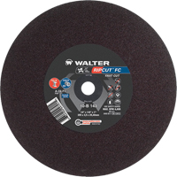 Meule &agrave; tronçonner Ripcut II pour la coupe de l'acier inoxydable et l'acier sur scies fixes, 14" x 1/8", Arbre de 1", Type 1, Oxyde d'aluminium, 4400 Tr/min Duraquip Inc