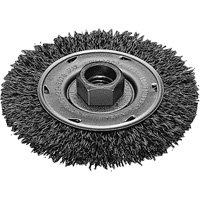 Twist Know Wire Wheel, 4" Dia., 0.02" Fill, 5/8"-11 Arbor, Stainless Steel Duraquip Inc