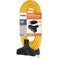 Cordon rallonge en vinyle, Ext&eacute;rieur, SJTW, AWG 12/3, 15 A, 3 prise(s), 25' Duraquip Inc