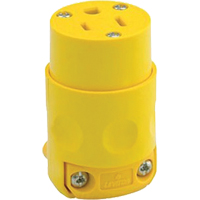 Commercial Grade Straight Blade Connector, 5-15R, Plastic Duraquip Inc