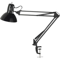 Lampes de bureau à pince - Bras flexible, 100 W, Incandescente, Pinces serre-joints, Noir XA982 | Duraquip Inc