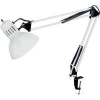 Lampes de bureau à pince - Bras flexible, 100 W, Incandescente, Pinces serre-joints, Col 36", Blanc XA983 | Duraquip Inc