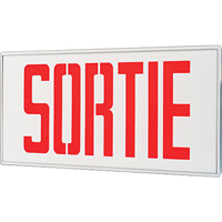 Stella Exit Signs - Sortie, LED, Hardwired, 17-1/2" L x 18-1/2" W, French XB933 | Duraquip Inc