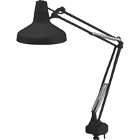 LAMPES DE TRAVAIL COMBIN&eacute;ES ROBUSTES, 22/60 W, Fluorescent/Incandescente, Col 45", Noir Duraquip Inc