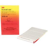 Livret d'étiquettes pour le marquage de fils préimprimées ScotchCode<sup>MC</sup> XH306 | Duraquip Inc