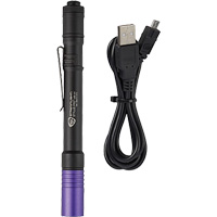 Lampe stylo UV avec port de recharge micro USB Stylus Pro, DEL, Corps en Aluminium, piles Rechargeable, Compris Duraquip Inc