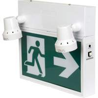 Running Man Sign with Security Lights, LED, Battery Operated/Hardwired, 12-1/10" L x 11" W, Pictogram XI790 | Duraquip Inc