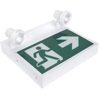 Running Man Sign with Security Lights, LED, Battery Operated/Hardwired, 12-1/10" L x 11" W, Pictogram XI790 | Duraquip Inc