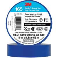 Temflex™ General Use Vinyl Electrical Tape 165, 19 mm (3/4") x 18 M (60'), Blue, 6 mils XI862 | Duraquip Inc