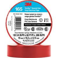 Temflex™ General Use Vinyl Electrical Tape 165, 19 mm (3/4") x 18 M (60'), Red, 6 mils XI867 | Duraquip Inc