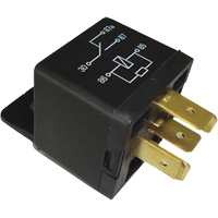 Mini relais unipolaire &agrave; une direction avec r&eacute;sistance, Prise, 40 A, 12 V Duraquip Inc
