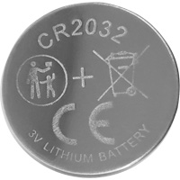 CR2032 Lithium Battery, 3 V Duraquip Inc