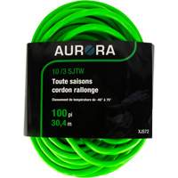 Industrial Extension Cord, All-Weather, SJTW, 10/3 AWG, 15 A, 100' Duraquip Inc
