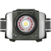 Lampe frontale FL97R &agrave; trois couleurs avec syst&egrave;me Twist Focus et commande vocale, DEL, 830 lumens, 2 hres de fonctionnement, piles Rechargeable Duraquip Inc