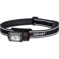 Lampe frontale COAST WPH10R &agrave; deux couleurs avec aimant et agrafe, DEL, 500 lumens, 3,25 hres de fonctionnement, piles Rechargeable Duraquip Inc