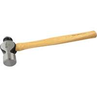 Ball Pein Hammer, 48 oz. Head Weight, Plain Face, Wood Handle Duraquip Inc
