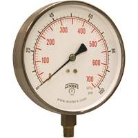 Contractor Pressure Gauge, 4-1/2" , 0 - 100 psi, Bottom Mount, Analogue YB900 | Duraquip Inc
