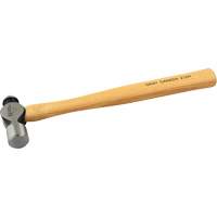 Ball Pein Hammer, 12 oz. Head Weight, Plain Face, Wood Handle Duraquip Inc