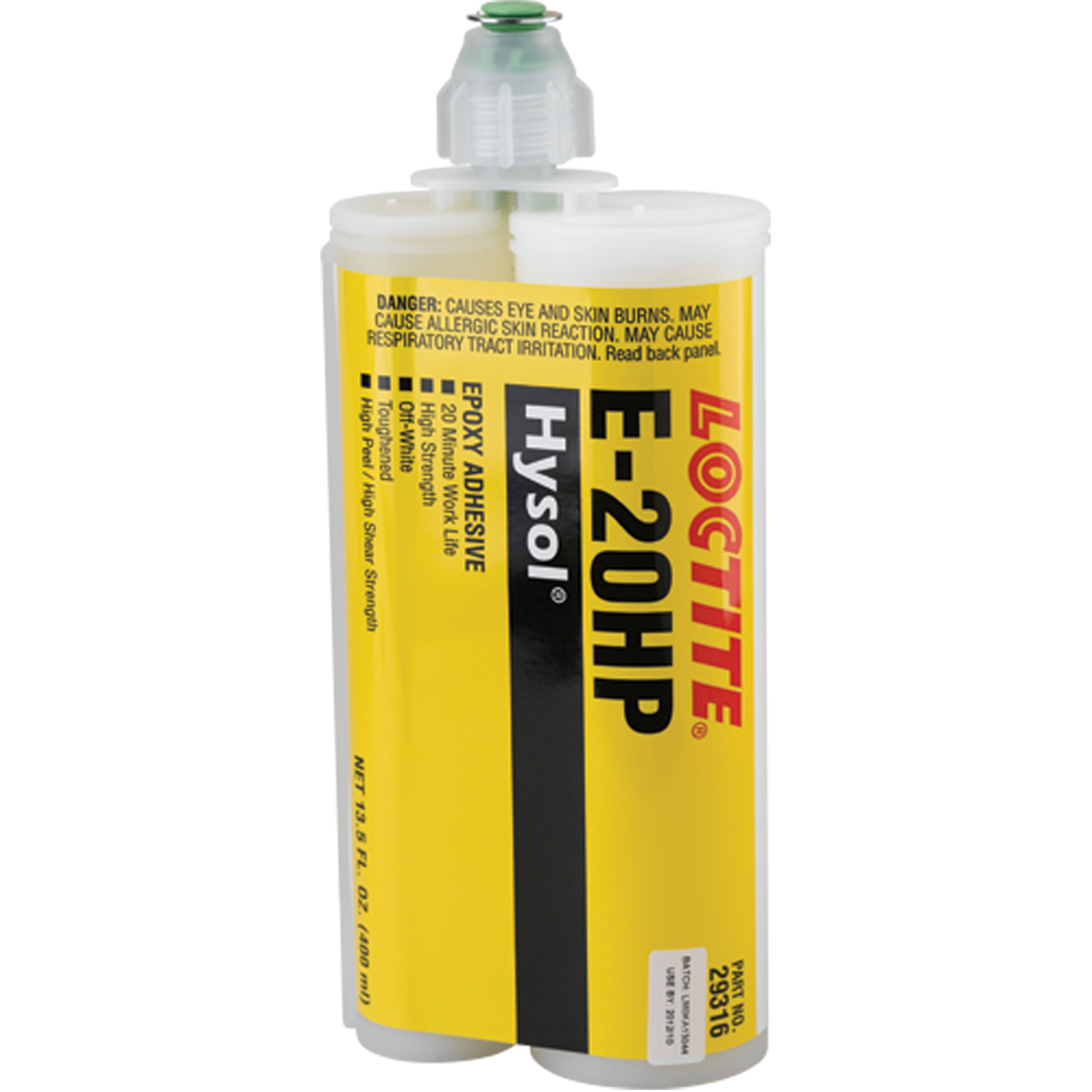 Loctite EA E20HP Epoxy Adhesive, TwoPart, Dual Cartridge, 400 ml