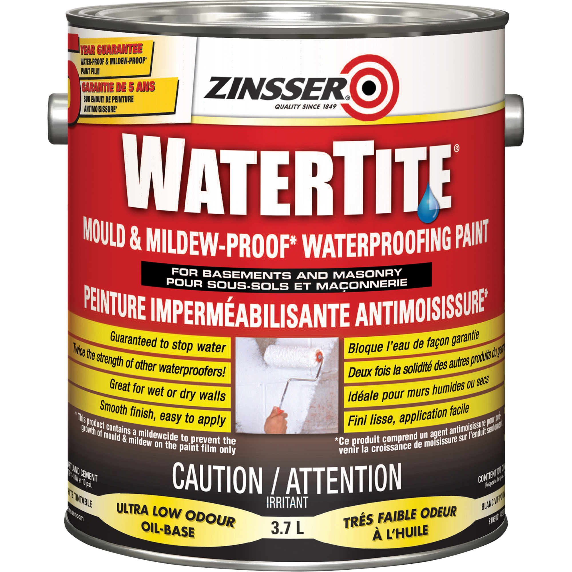 ZINSSER Peinture à l'épreuve de l'eau Watertite Mold & MildewProof
